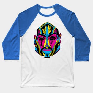 CMYK African Mask No 9 Baseball T-Shirt